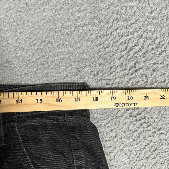 Sasson Jeans Womens 34x32 Black High Waist Relaxed Taper Denim Casual Preppy - Picture 5 of 10